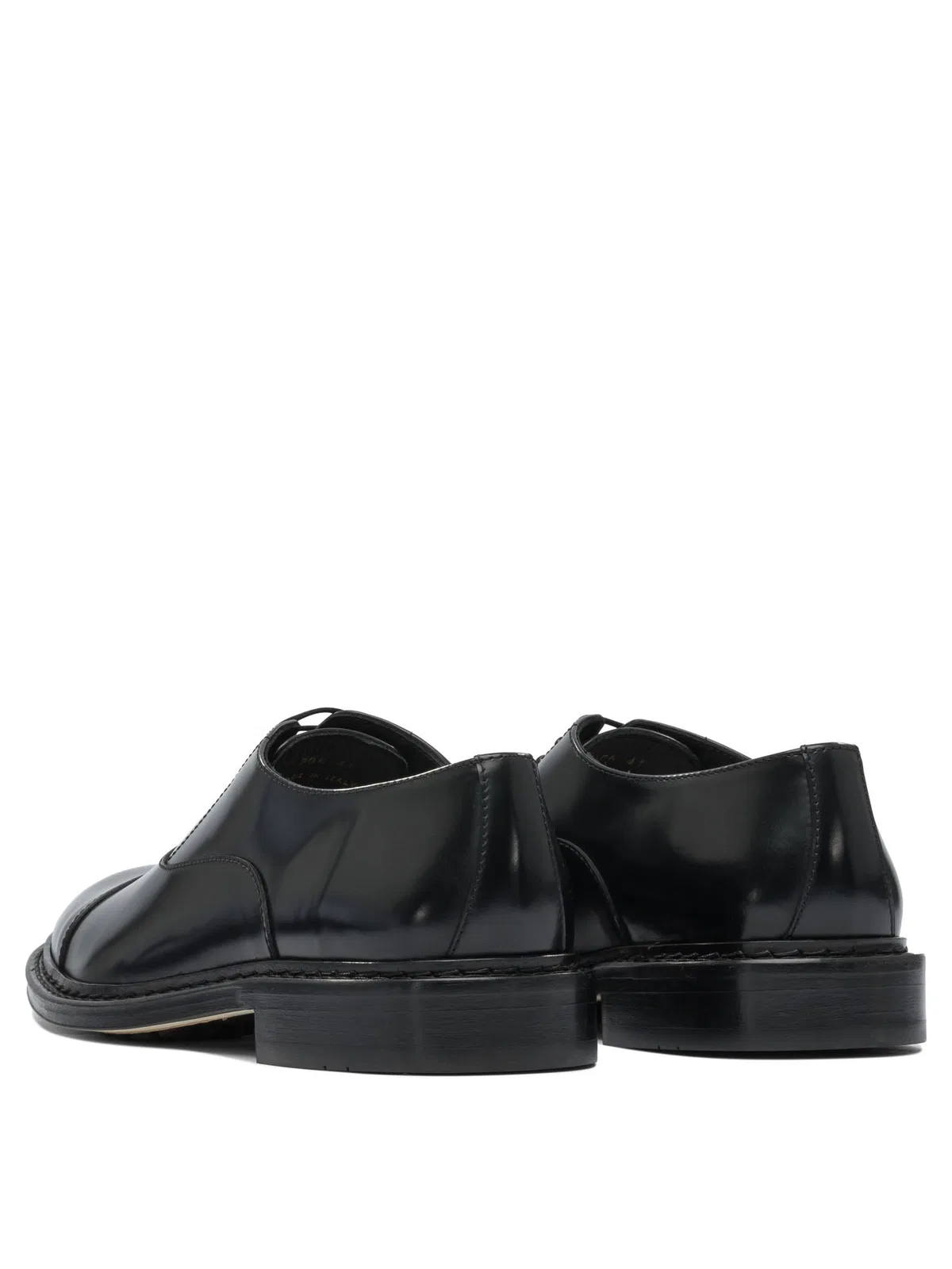 Sturlini Black Rubber Lace-Up Shoes