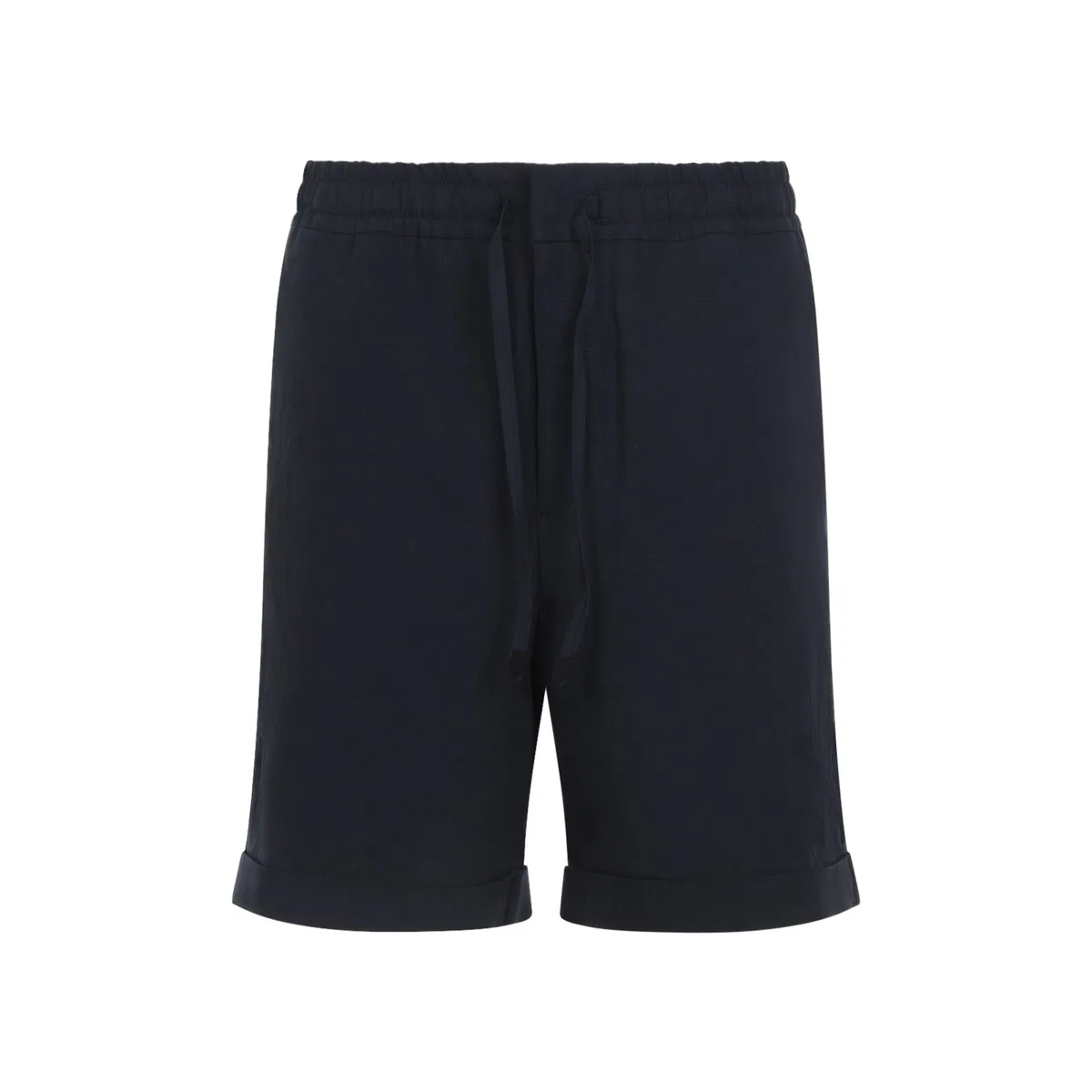 Canali Navy Blue Linen Bermuda