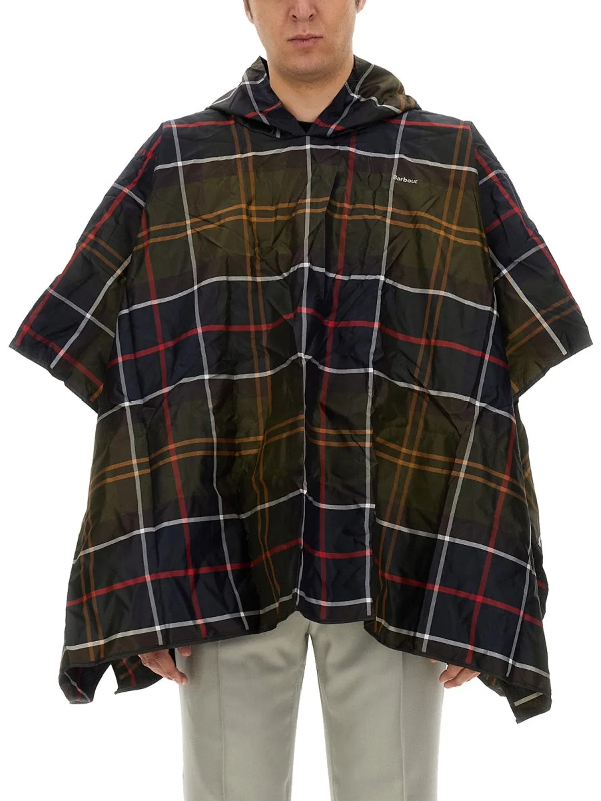 Barbour Poncho Con Motivo Tartan