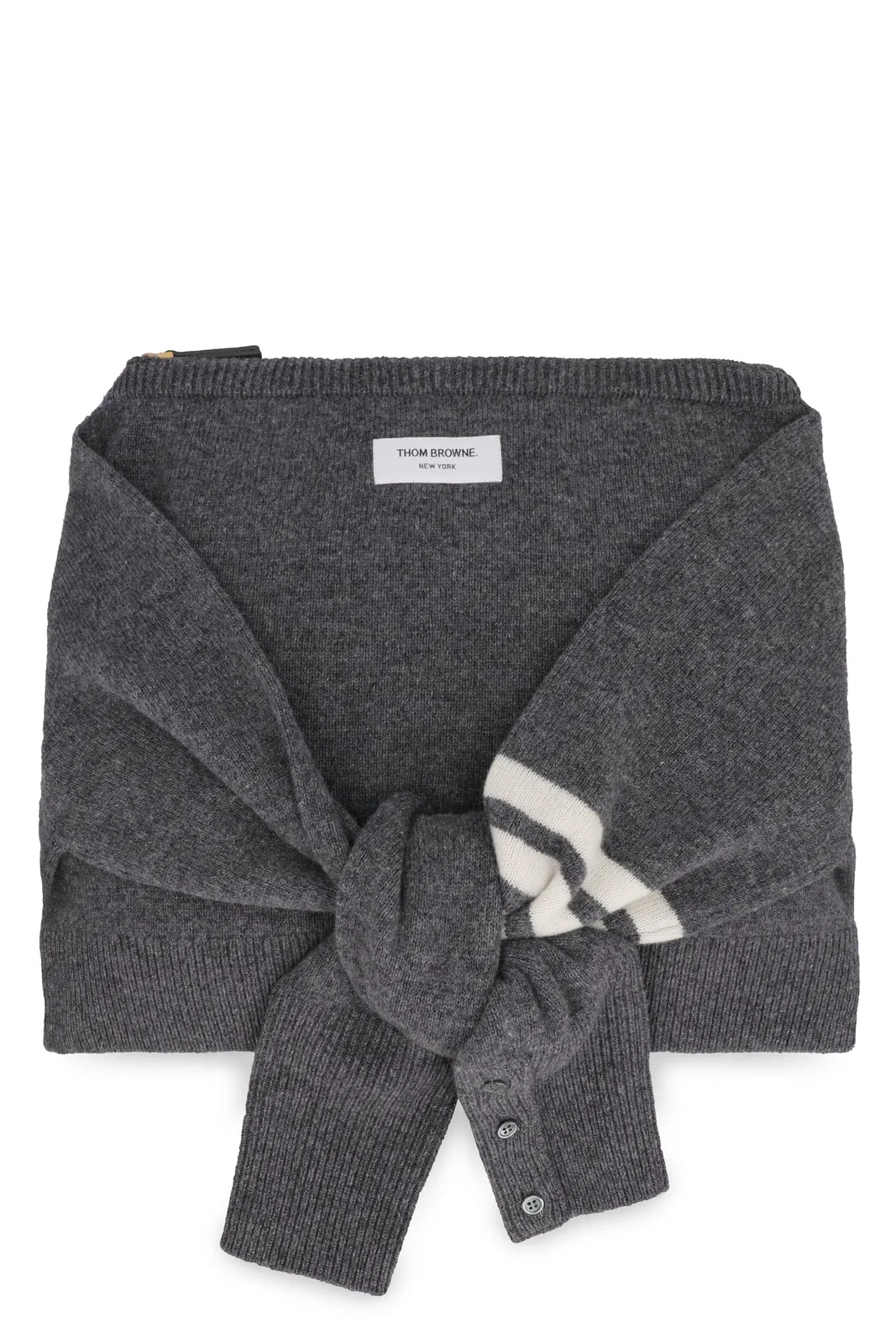 Thom Browne Melange Grey Wool Clutch
