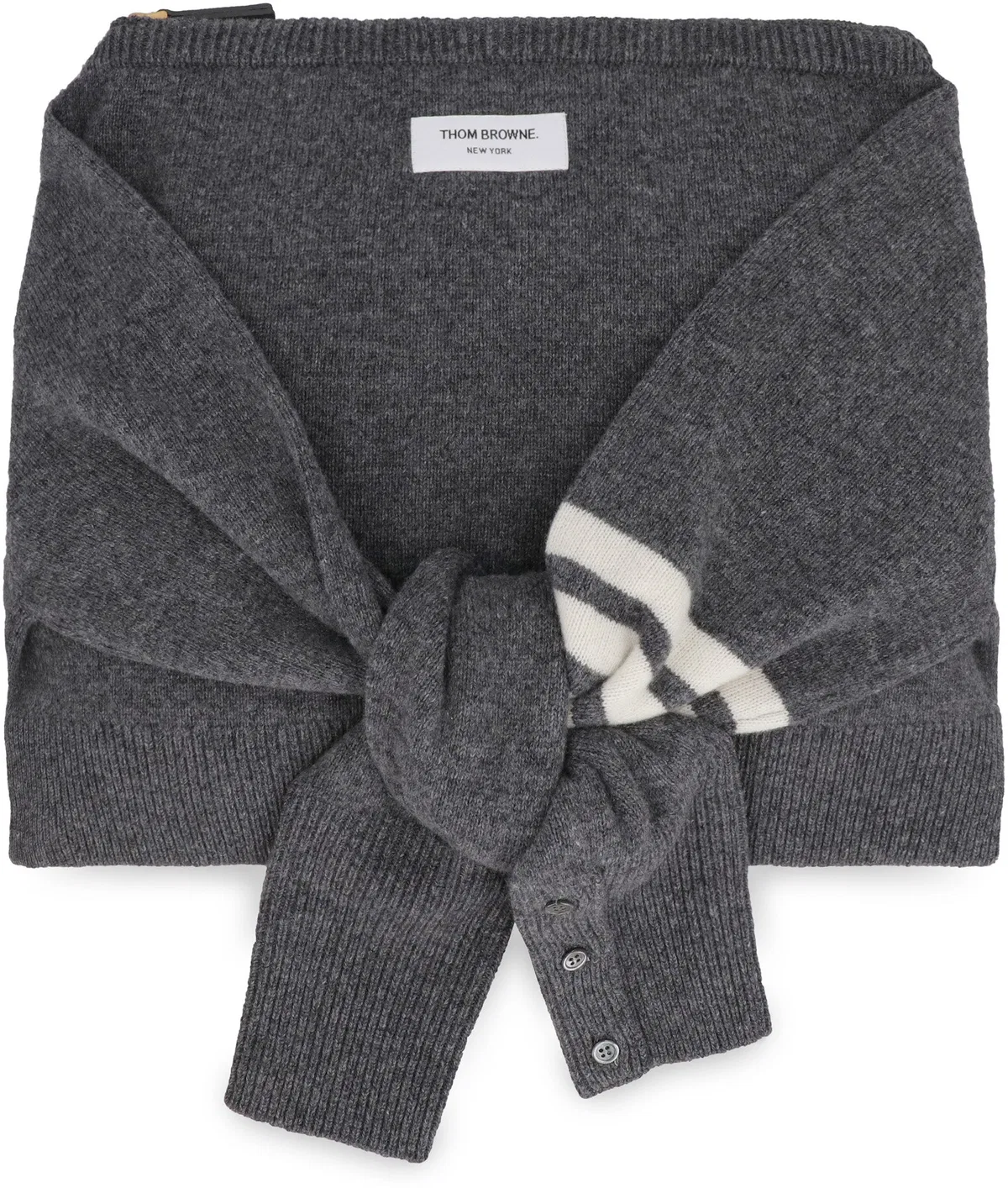 Thom Browne Melange Grey Wool Clutch