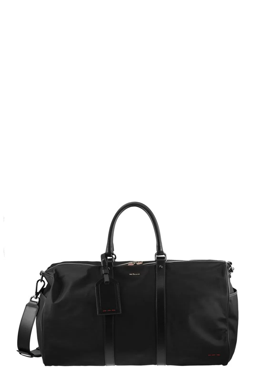 Kiton Nylon Travel Holdall With Leather Detail