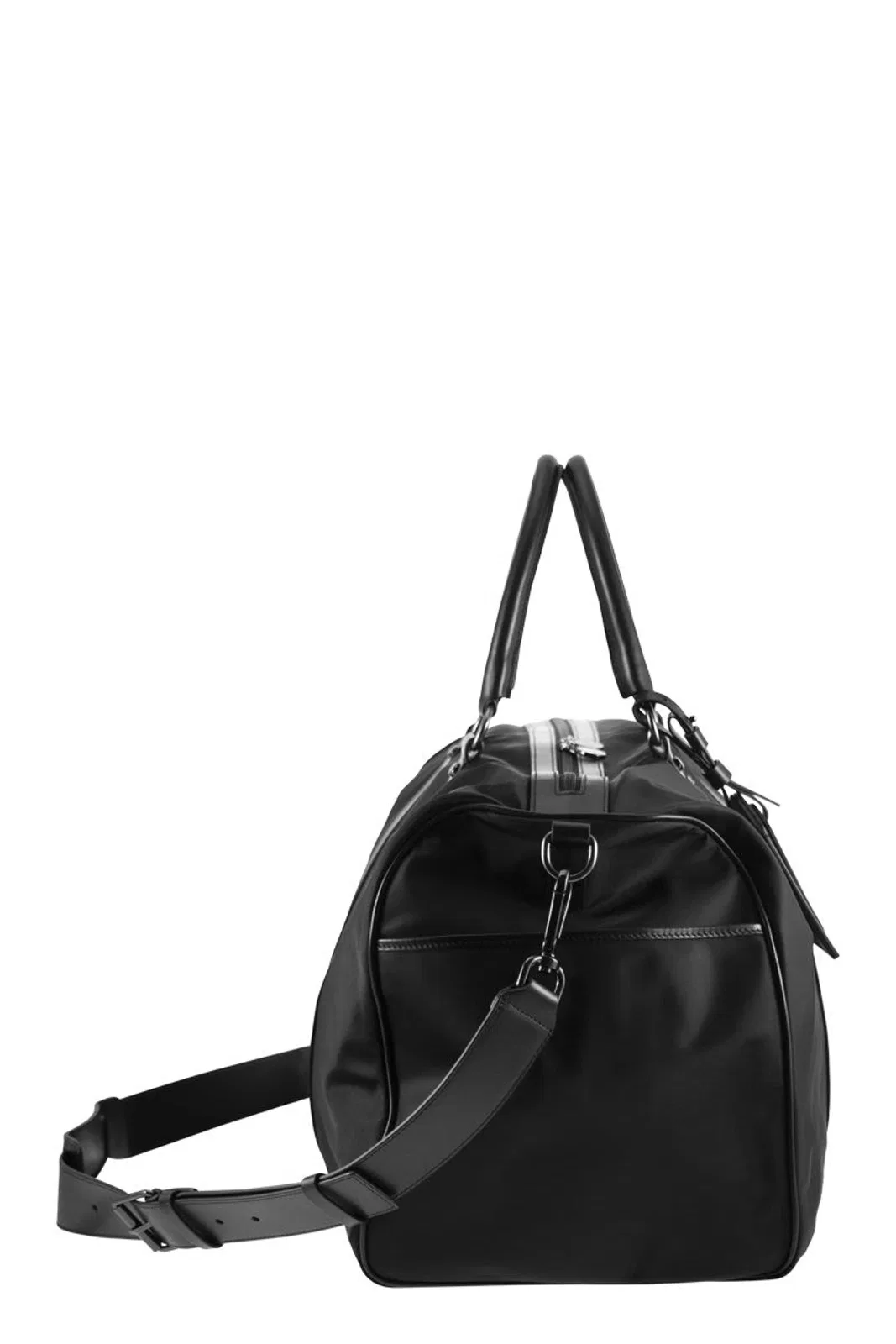 Kiton Nylon Travel Holdall With Leather Detail