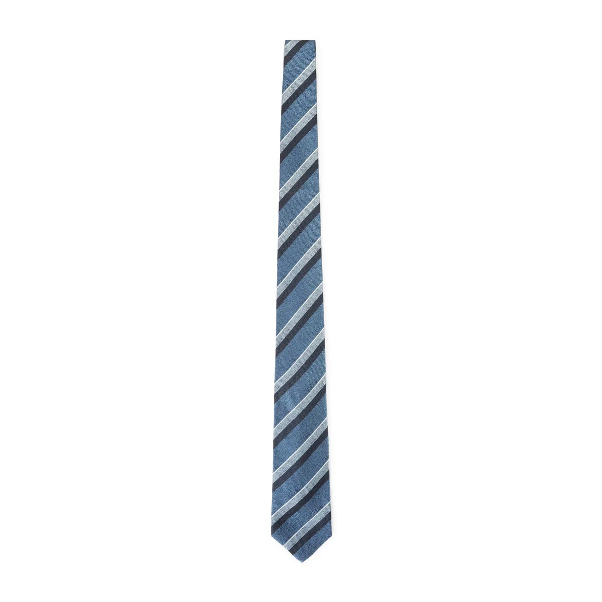 Kiton Blue Silk Tie