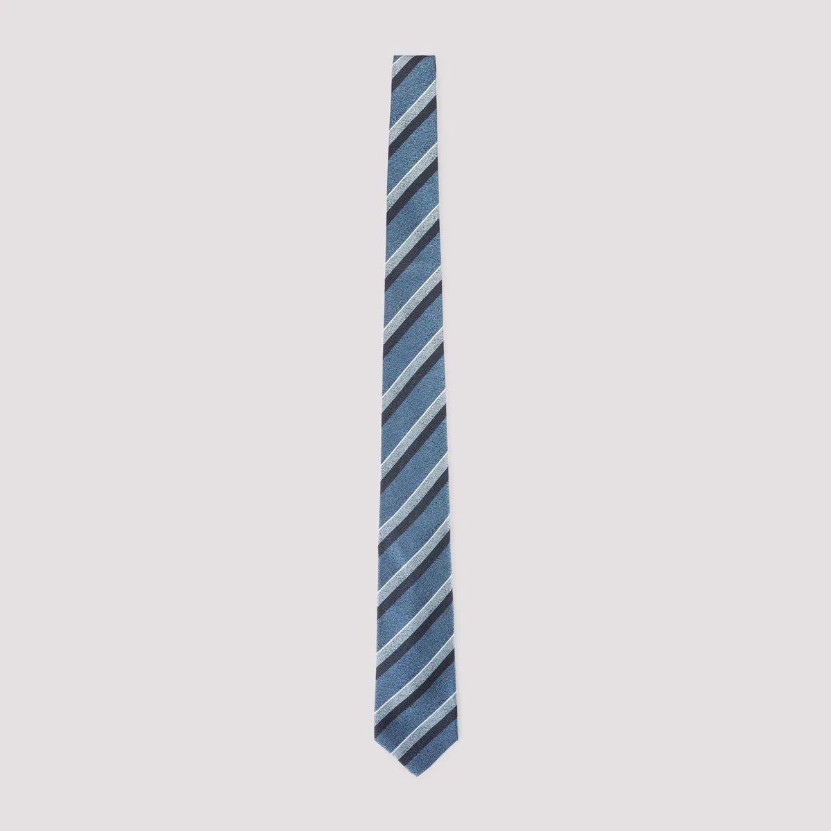 Kiton Blue Silk Tie