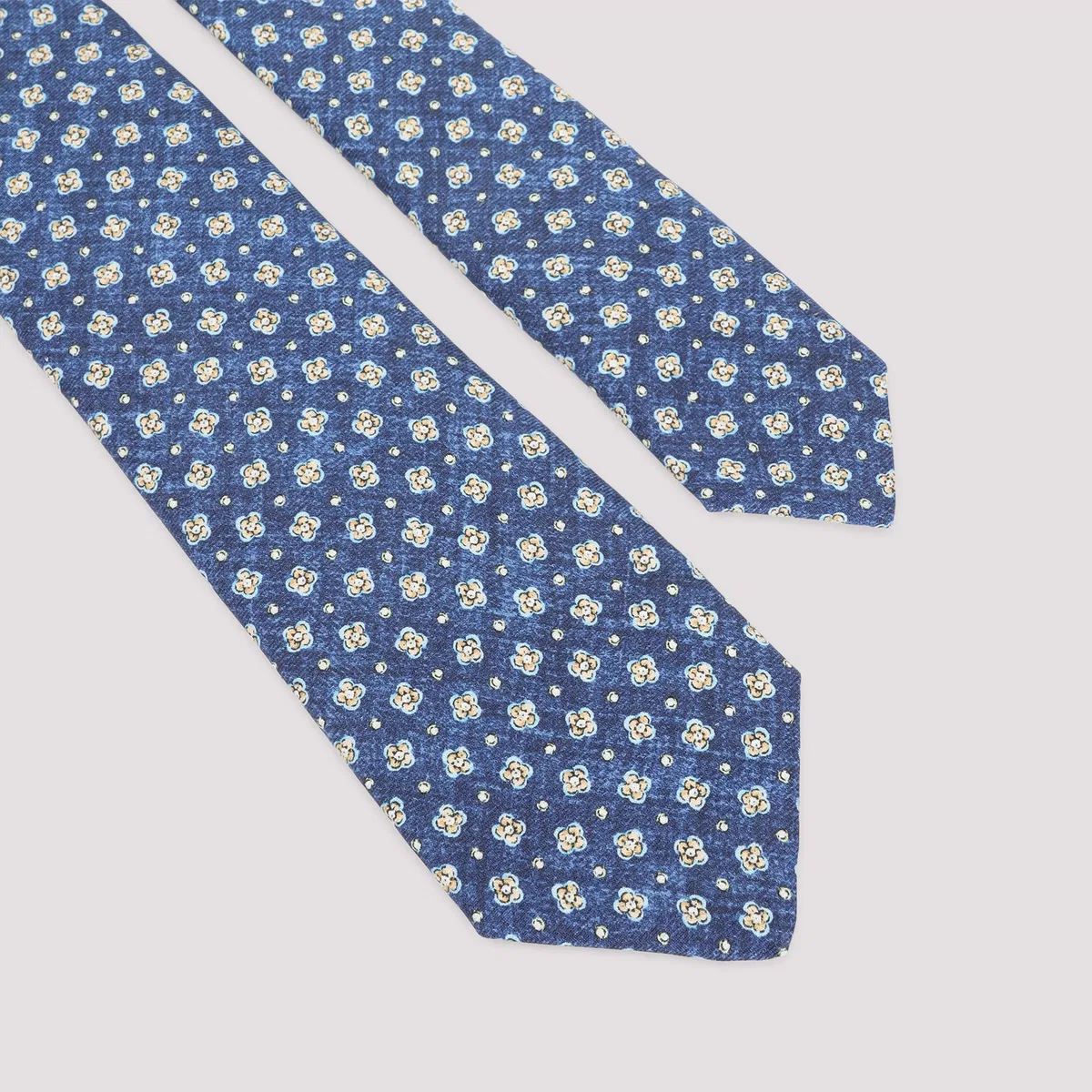 Kiton Blue Silk Tie