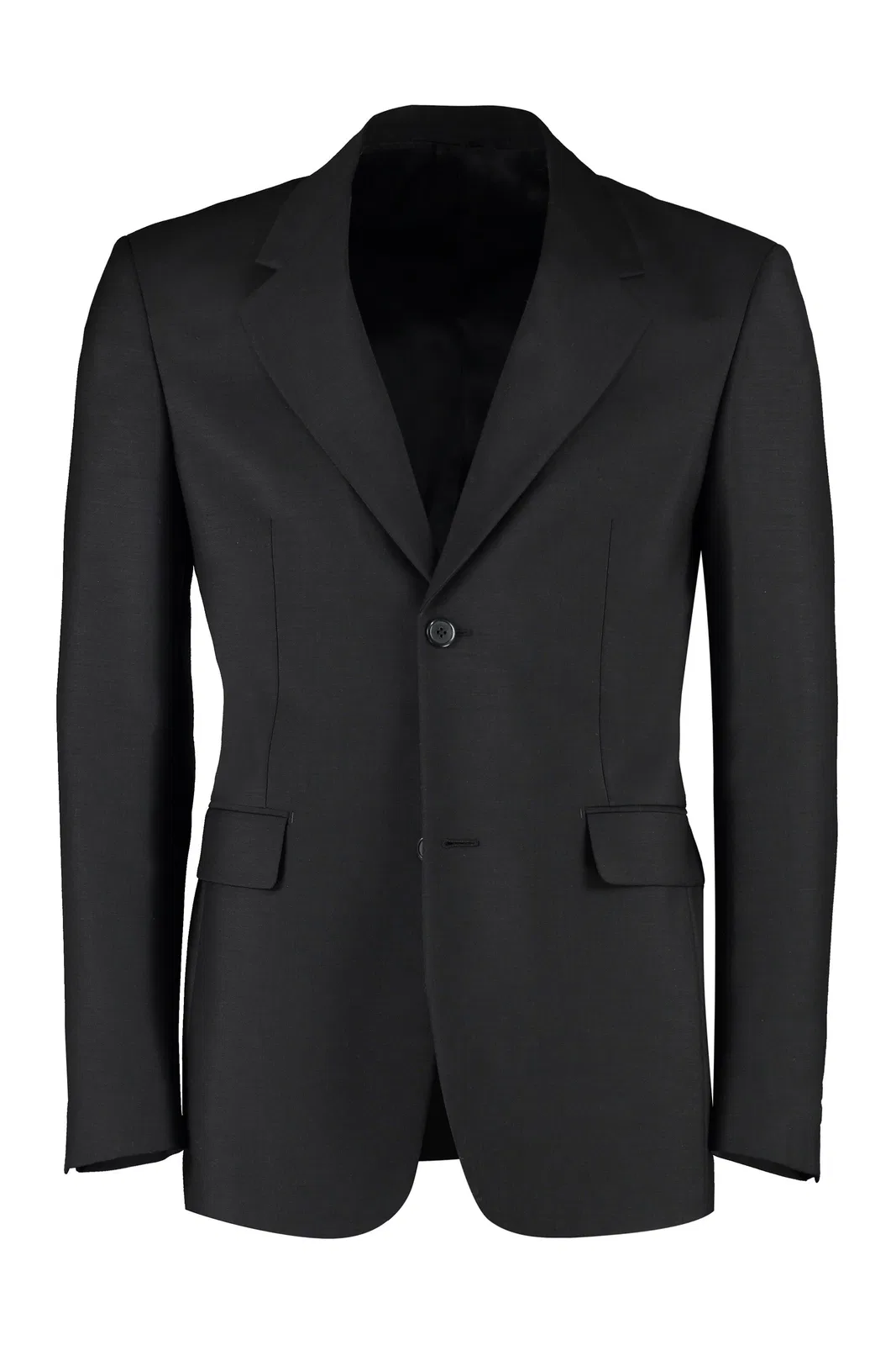 Prada Padded Shoulders Wool And Mohair Blazer