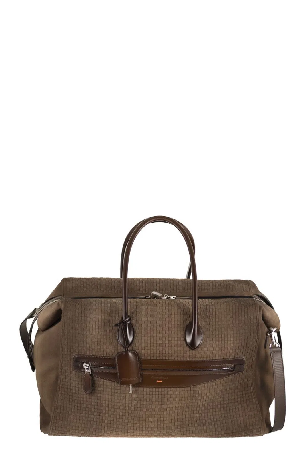 Santoni Woven Leather Travel Holdall