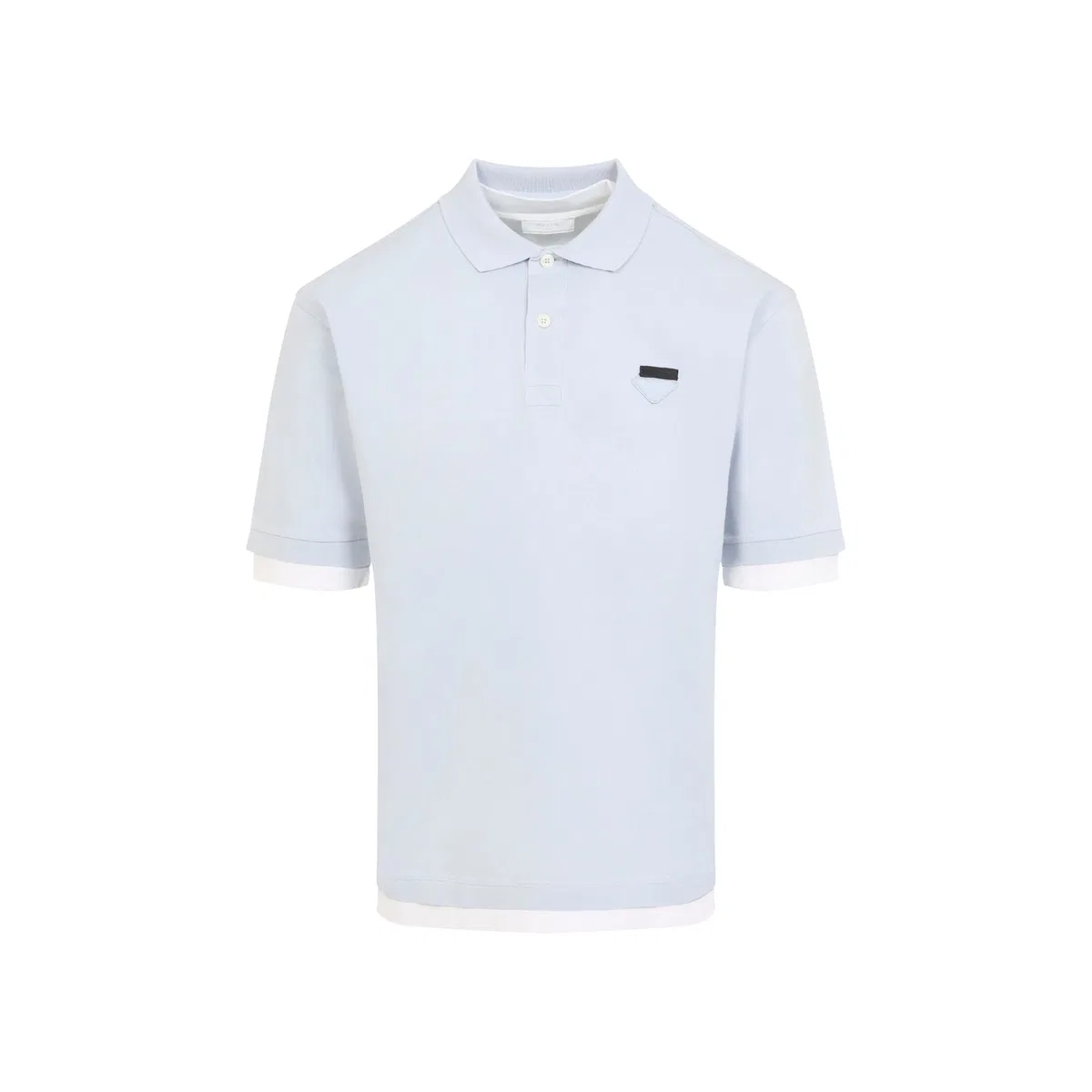 Prada Light Blue Cotton Polo