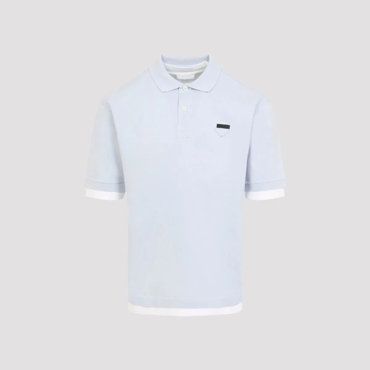 Prada Light Blue Cotton Polo