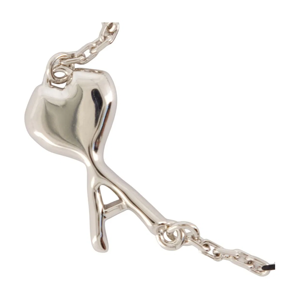 Ami paris Hammered Ami De Coeur Thin Bracelet