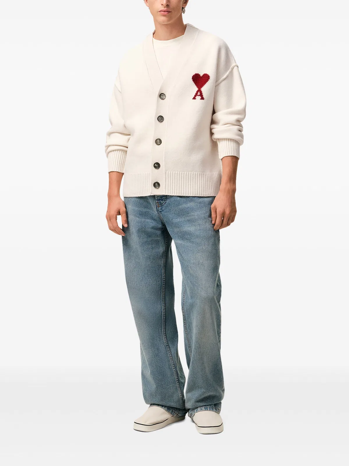 Ami paris Ami De Coeur Wool Cardigan
