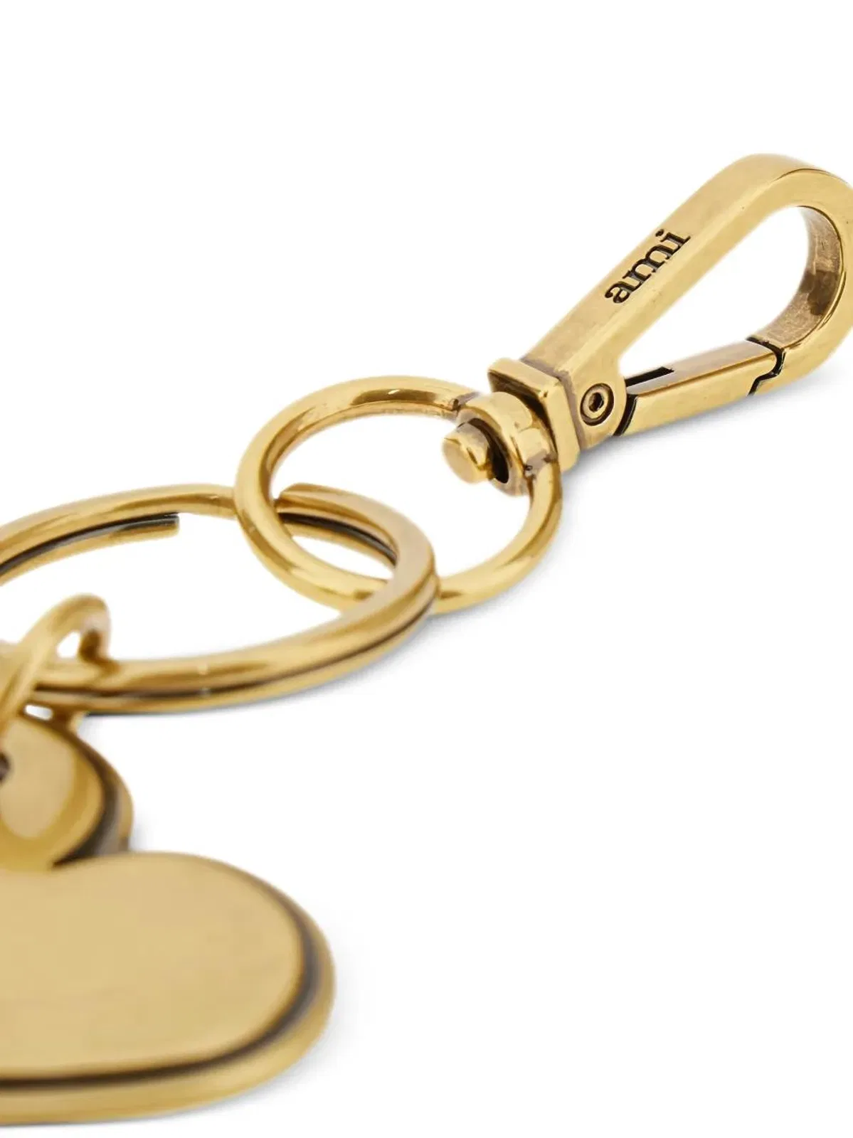 Ami paris Ami De Coeur Metal Keyring In Vibrated B