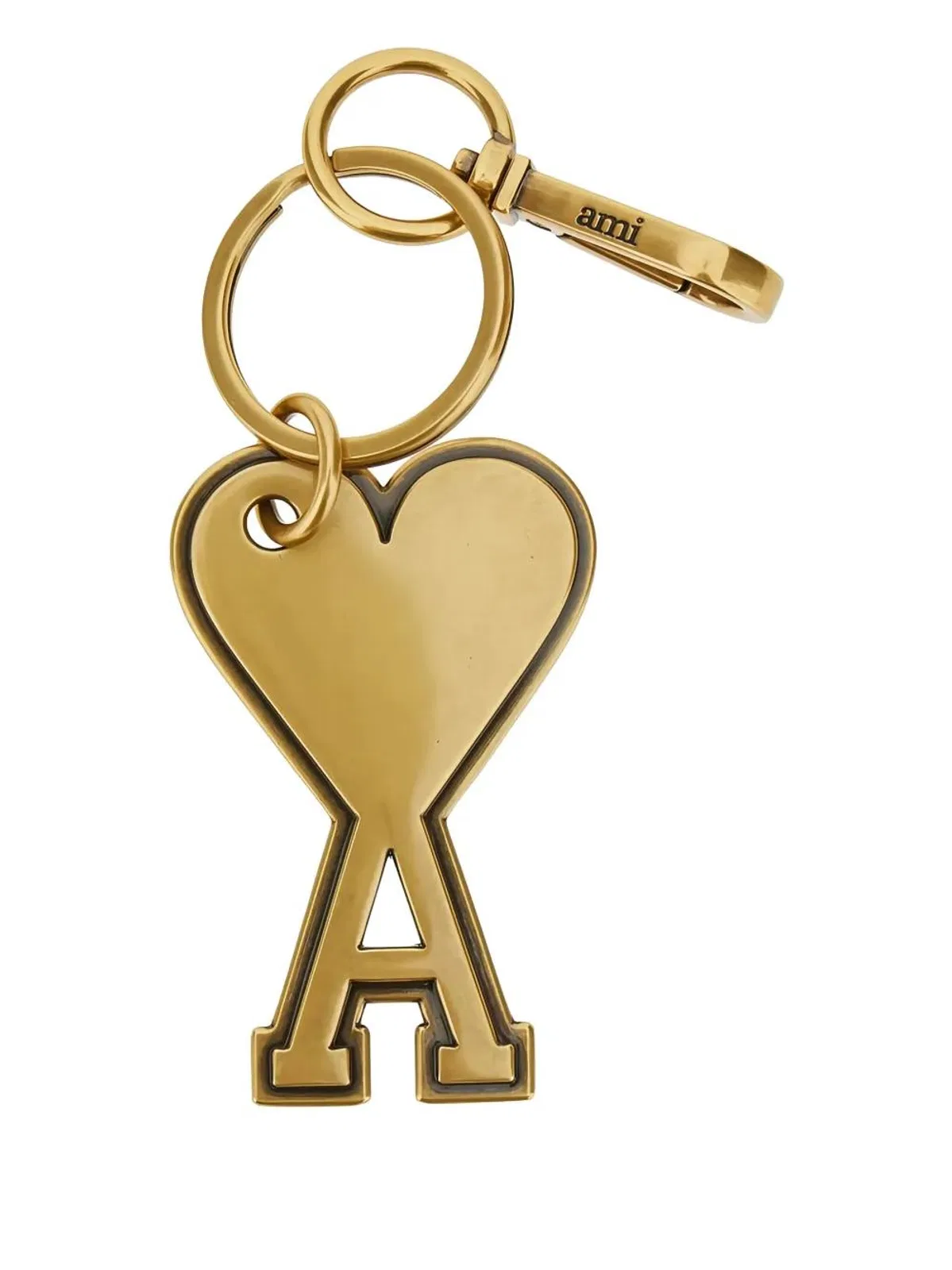 Ami paris Ami De Coeur Metal Keyring In Vibrated B