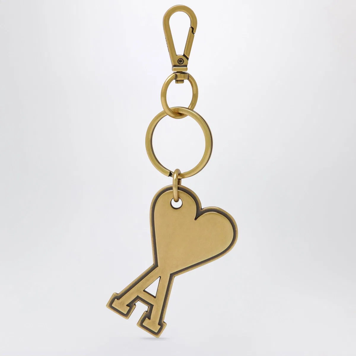 Ami paris Ami De Coeur Metal Keyring In Vibrated B