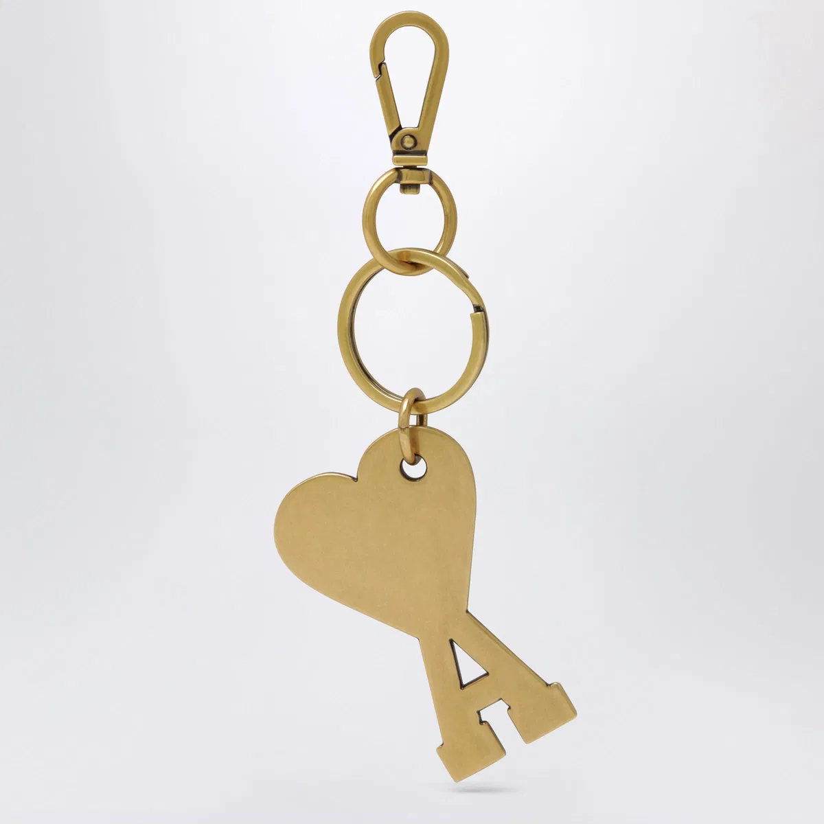 Ami paris Ami De Coeur Metal Keyring In Vibrated B