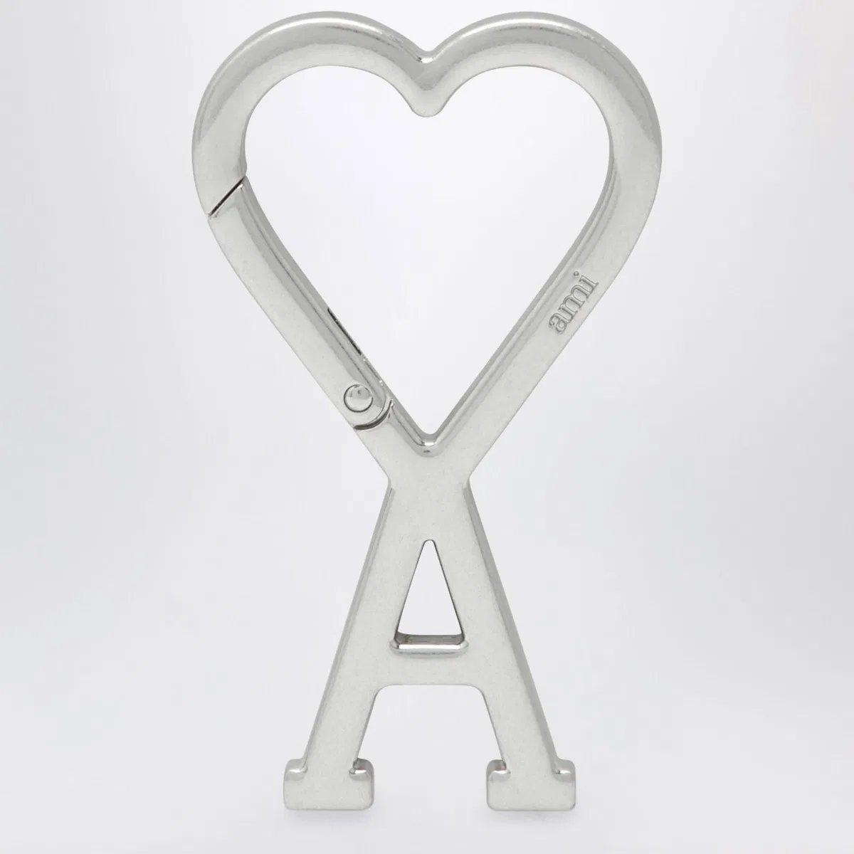 Ami paris Ami De Cœur Carabiner Keyring In Metal, 