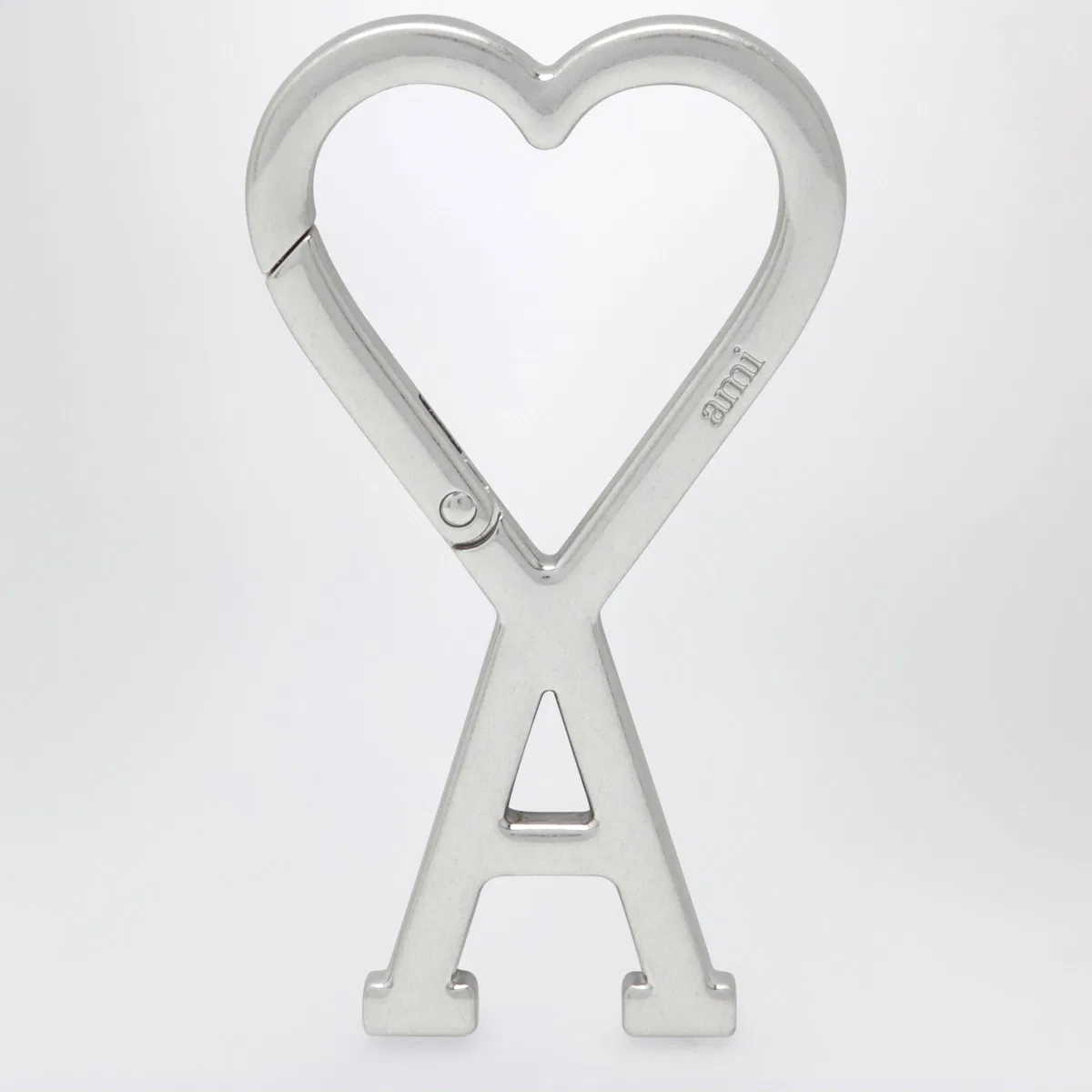 Ami paris Ami De Cœur Carabiner Keyring In Metal, 