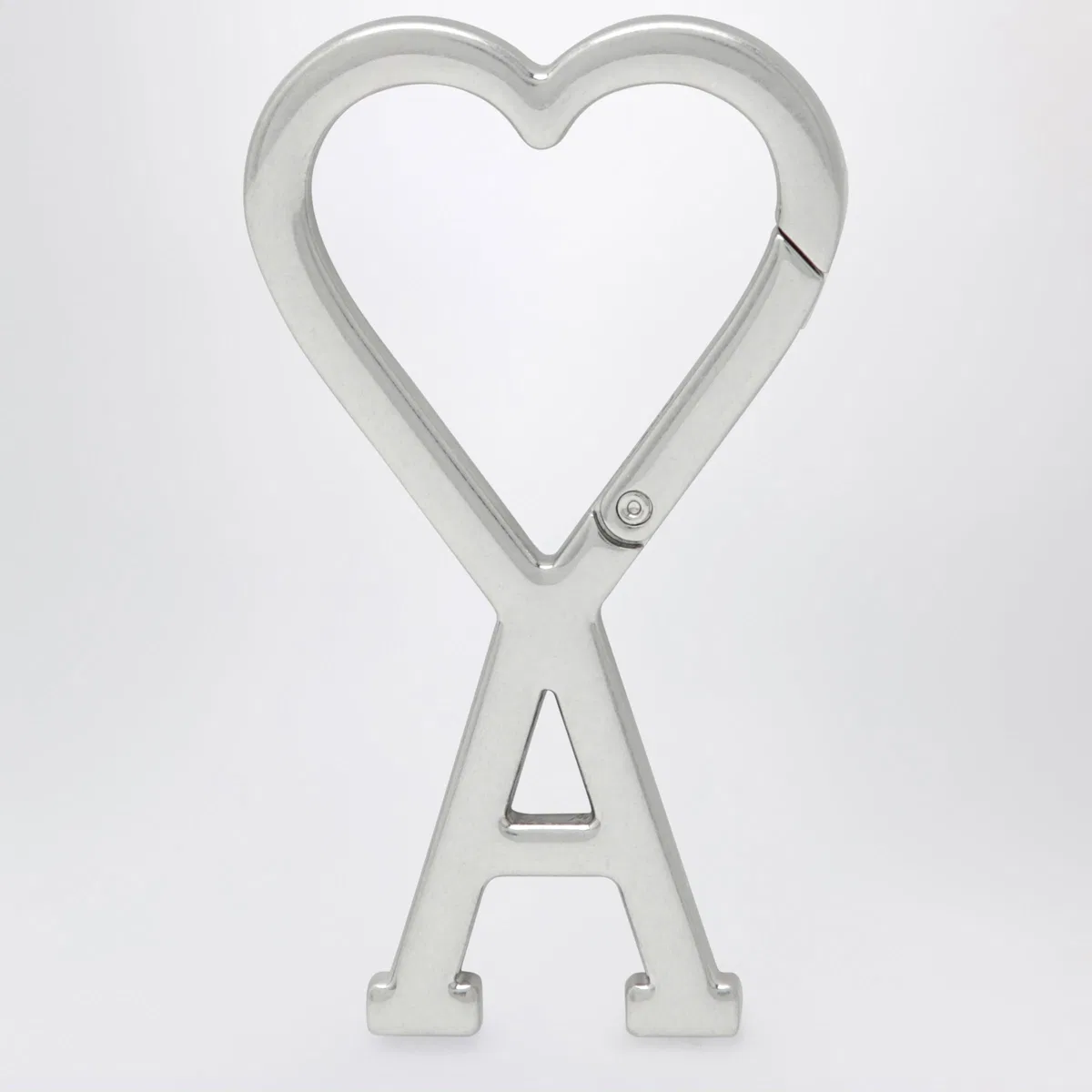 Ami paris Ami De Cลur Carabiner Keyring In Metal,