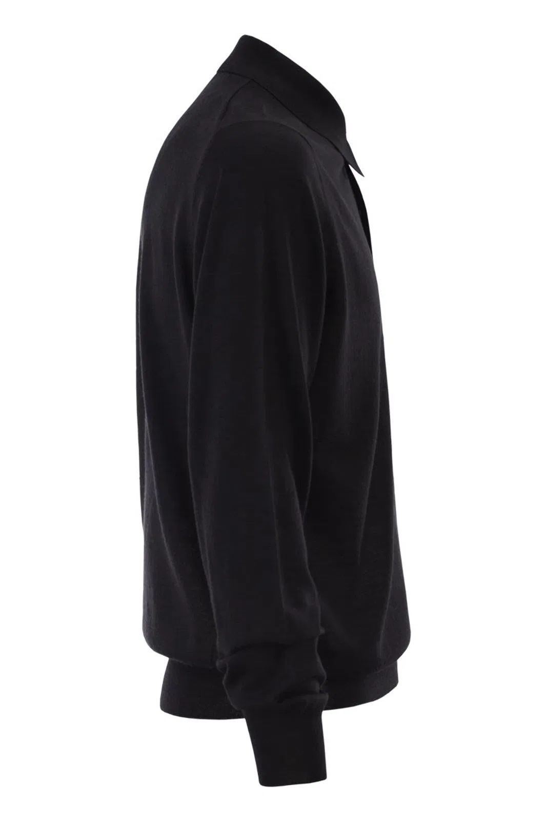 Kiton Long-Sleeved Wool Polo Shirt