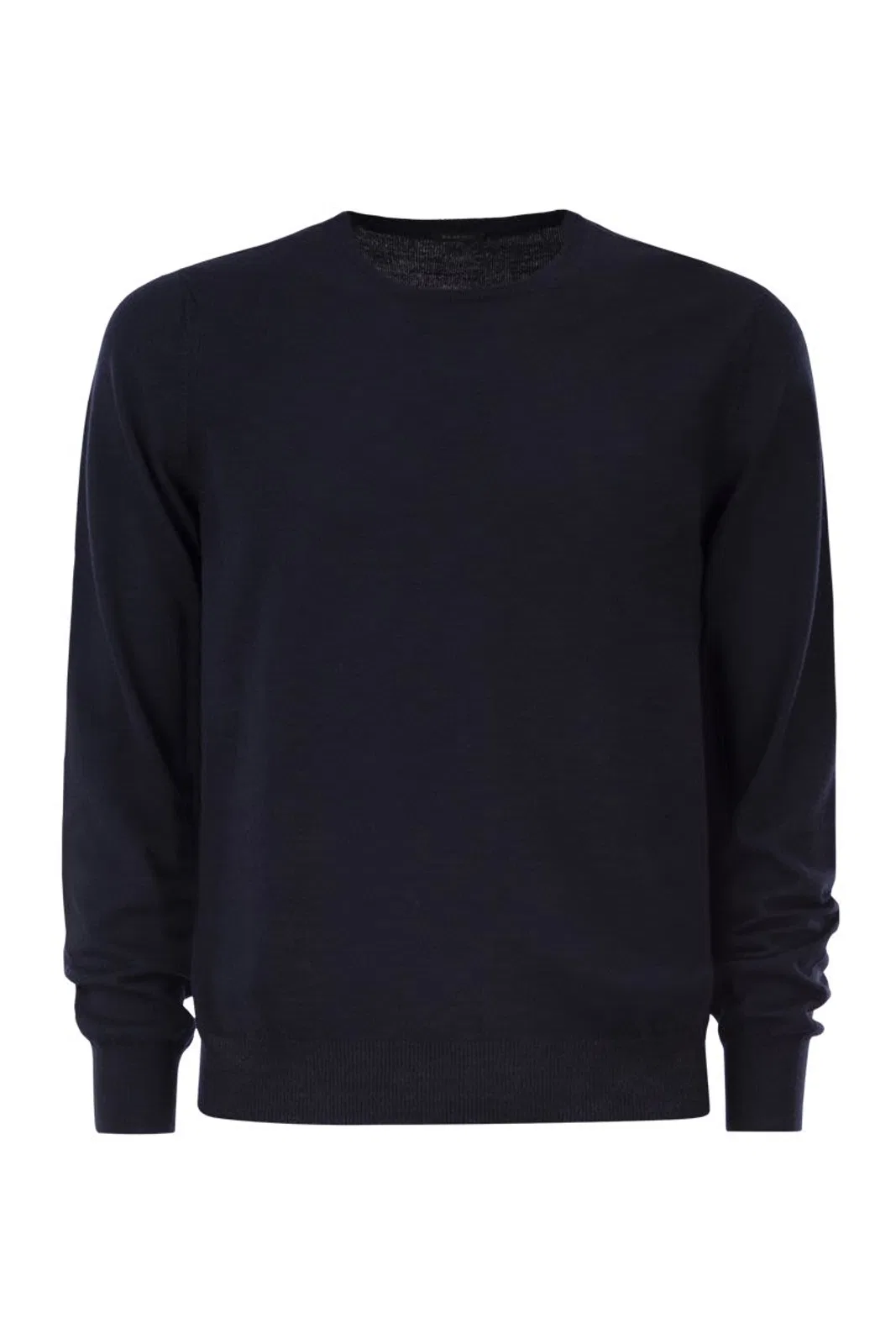 Kiton Long-Sleeved Wool Crew Neck Jumper