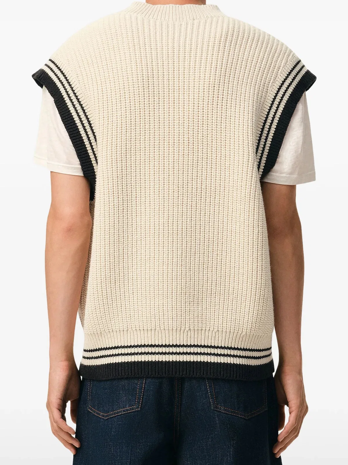 Ami paris V Neck Sleeveless Sweater