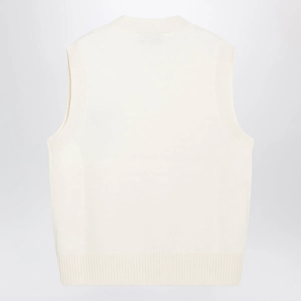Ami paris White Ami De Coeur Wool Vest