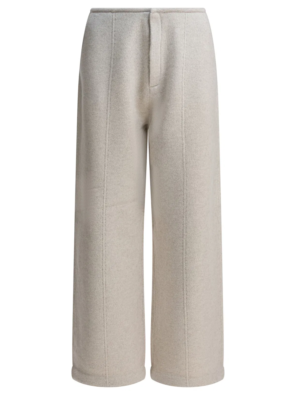 Umarmung White Wool Cashmere Trousers