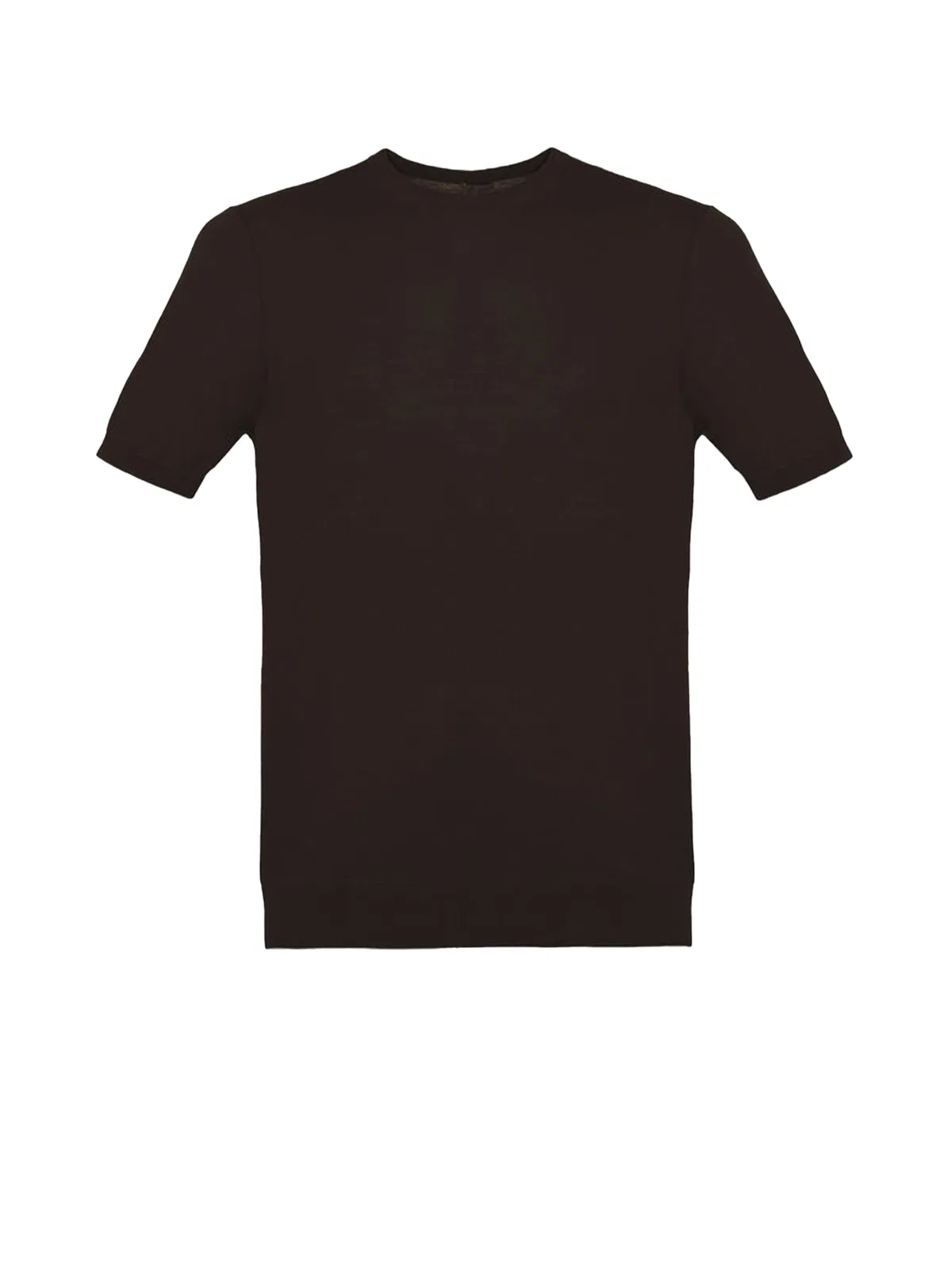 Malo Brown Crew-Neck T-Shirt In Cotton