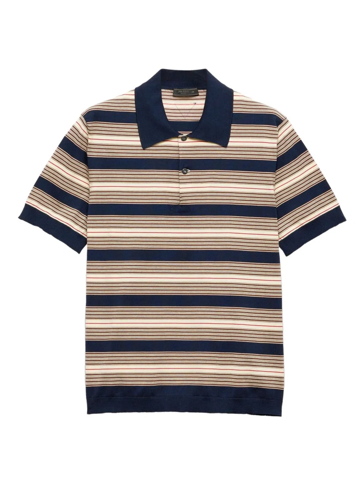 Prada Striped Short-Sleeved Polo Shirt