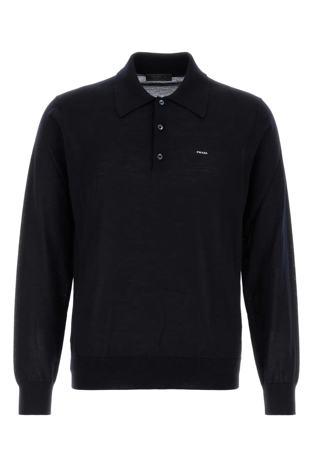 Prada Midnight Blue Wool Polo Shirt