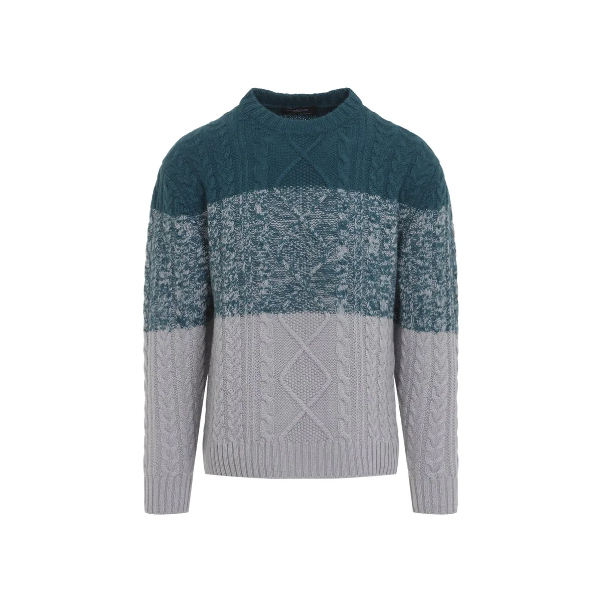 Kiton Grey And Green Sweater