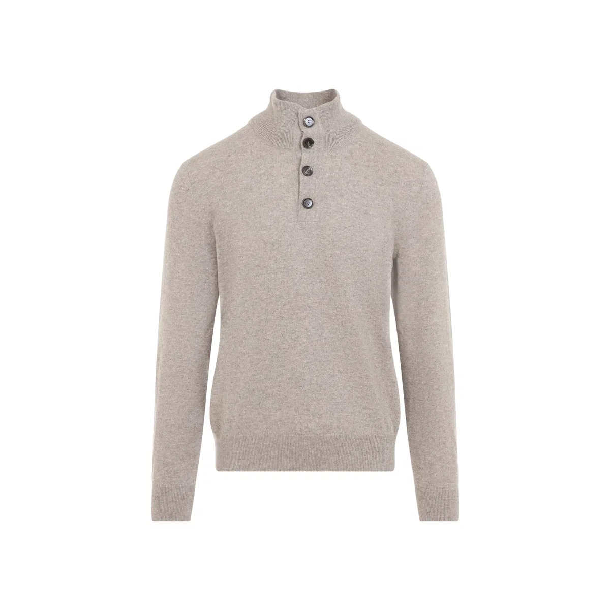 Brioni Beige Half-Button Up Sweater