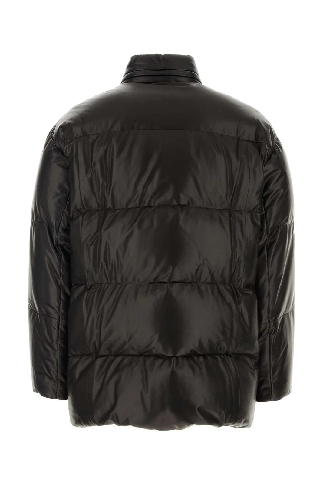 Prada Black Nappa Leather Down Jacket