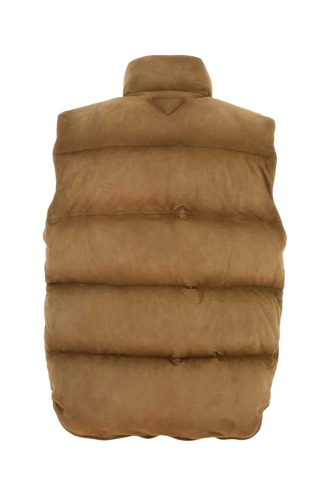 Prada Biscuit Suede Sleeveless Down Jacket