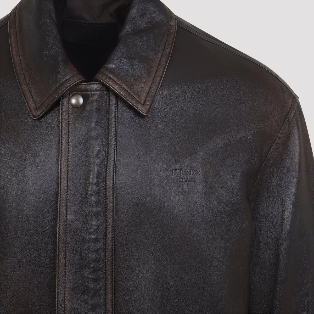 Prada Brown Leather Jacket