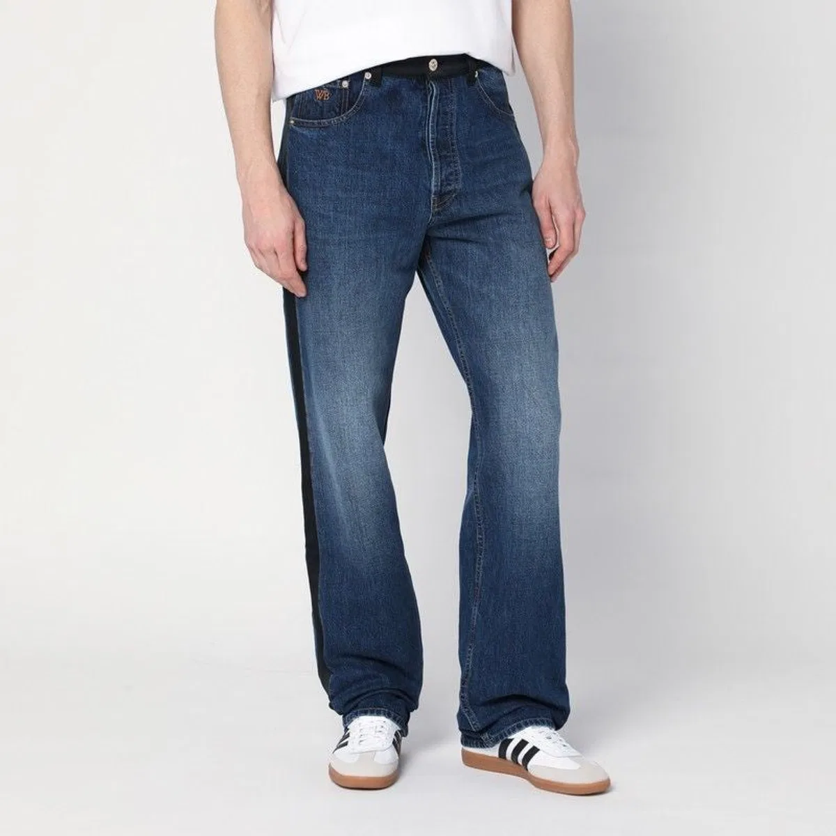 Wales Bonner Washed-Out Indigo Blue Jeans