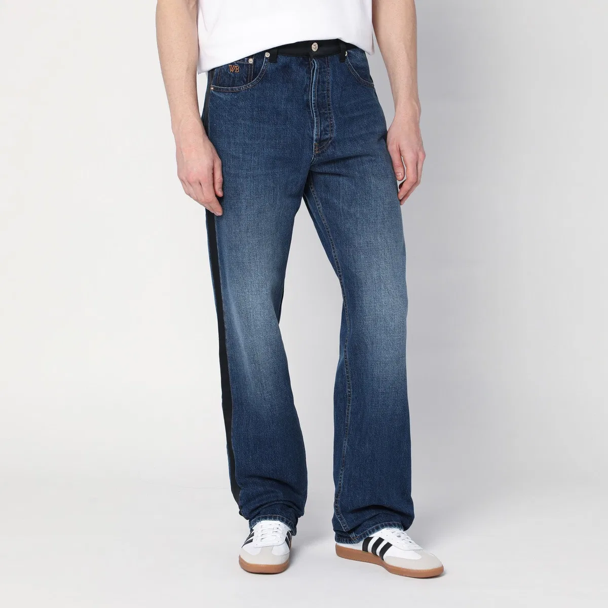 Wales Bonner Washed-Out Indigo Blue Jeans