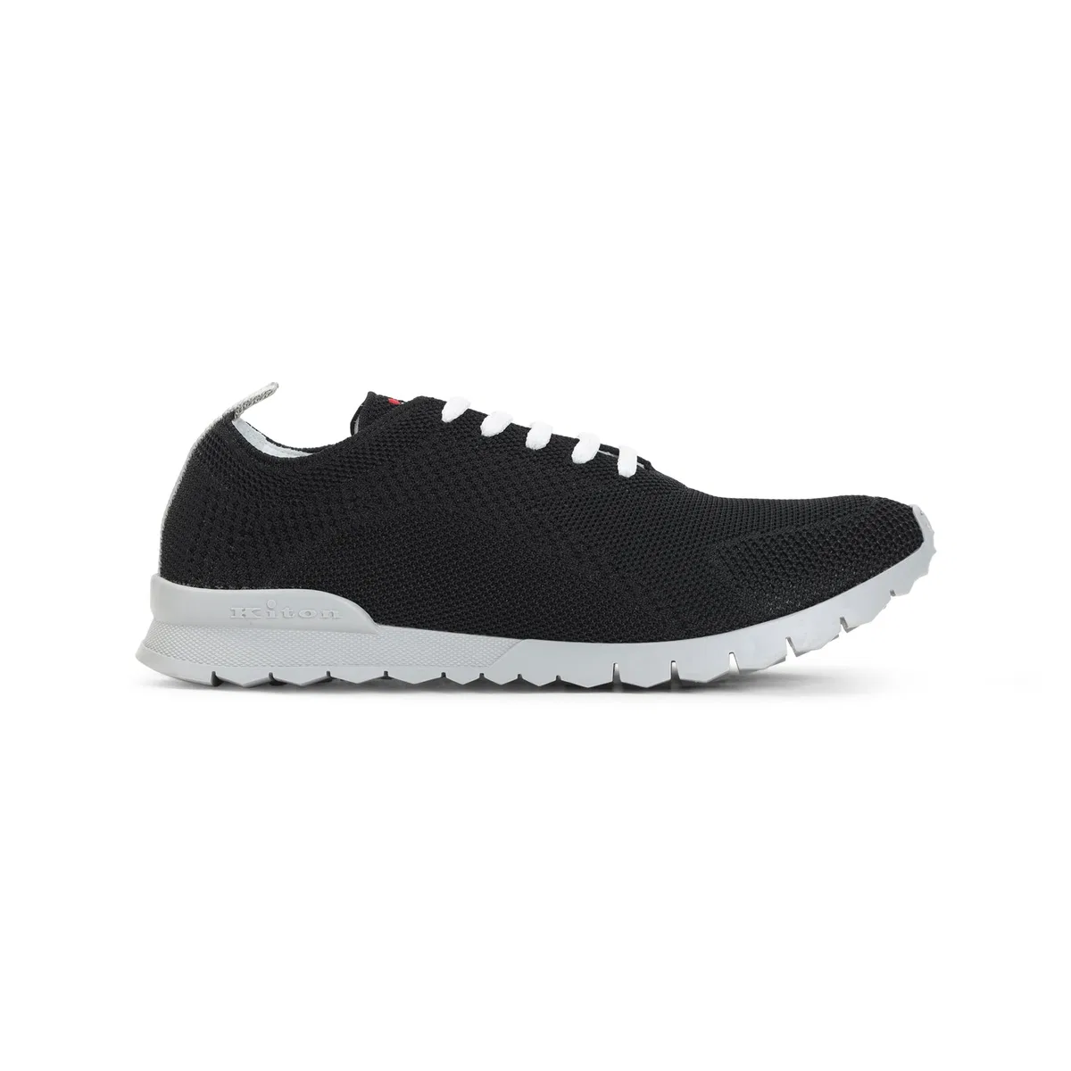 Kiton Black Lightweight Knit Sneakers