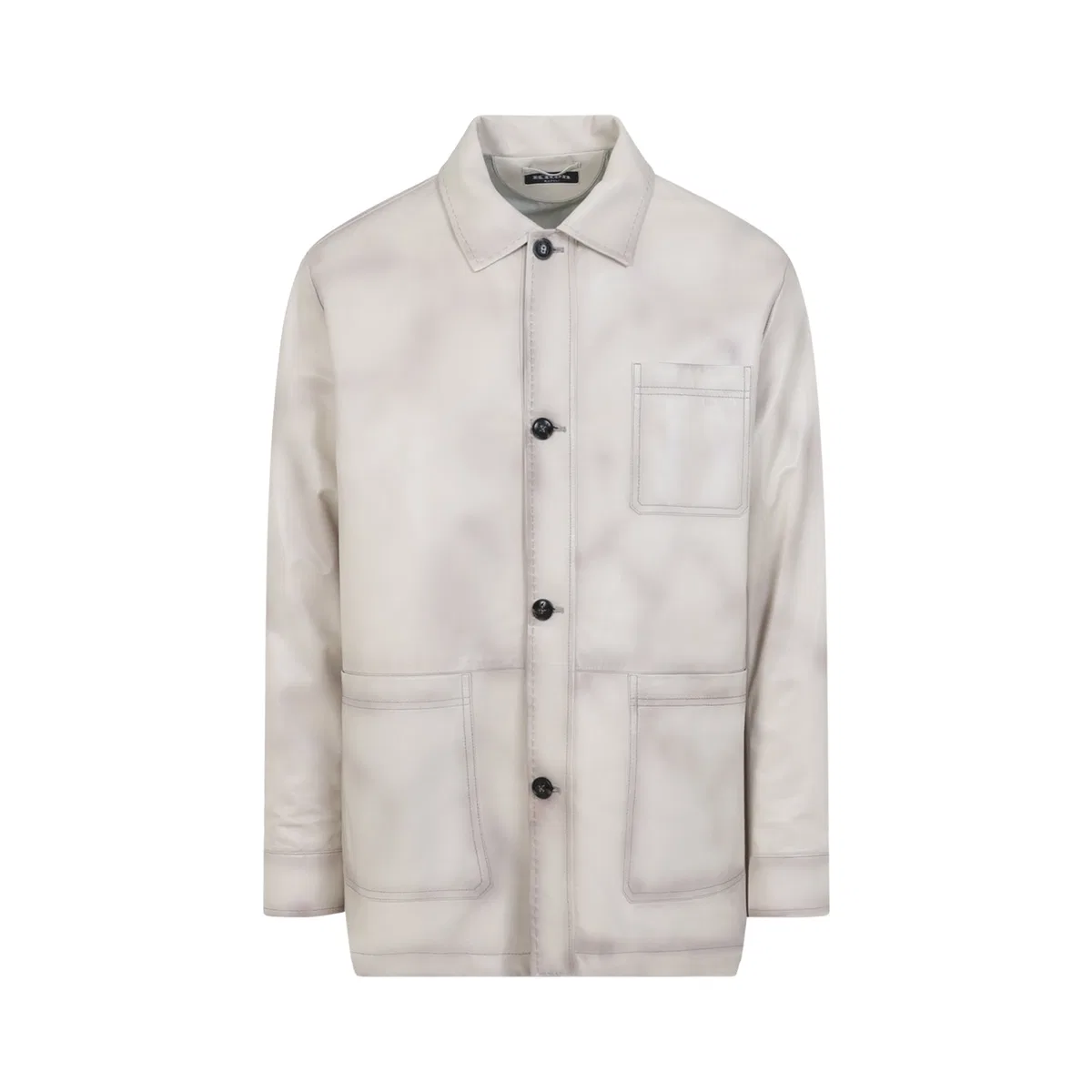 Kiton Beige Lamb Leather Jacket