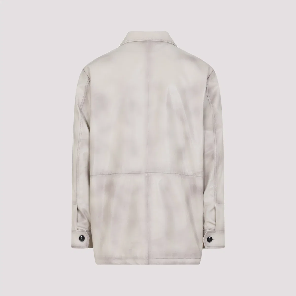 Kiton Beige Lamb Leather Jacket