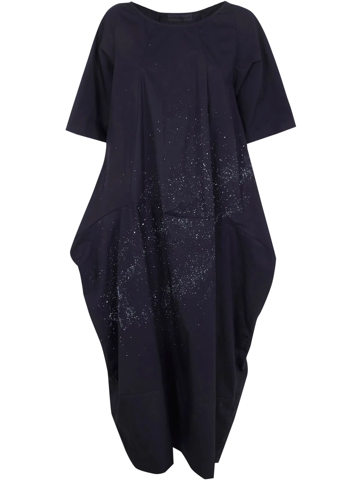 Maria Calderara Crinkled Cotton Long Dress