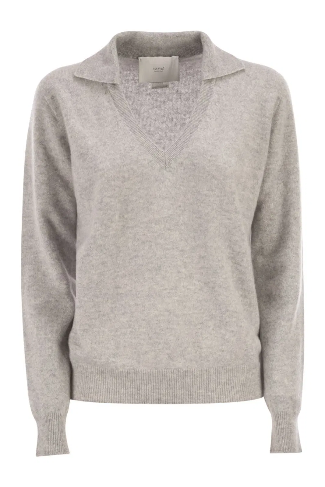 Vanisé Patty - V-Neck Jumper With Polo Collar