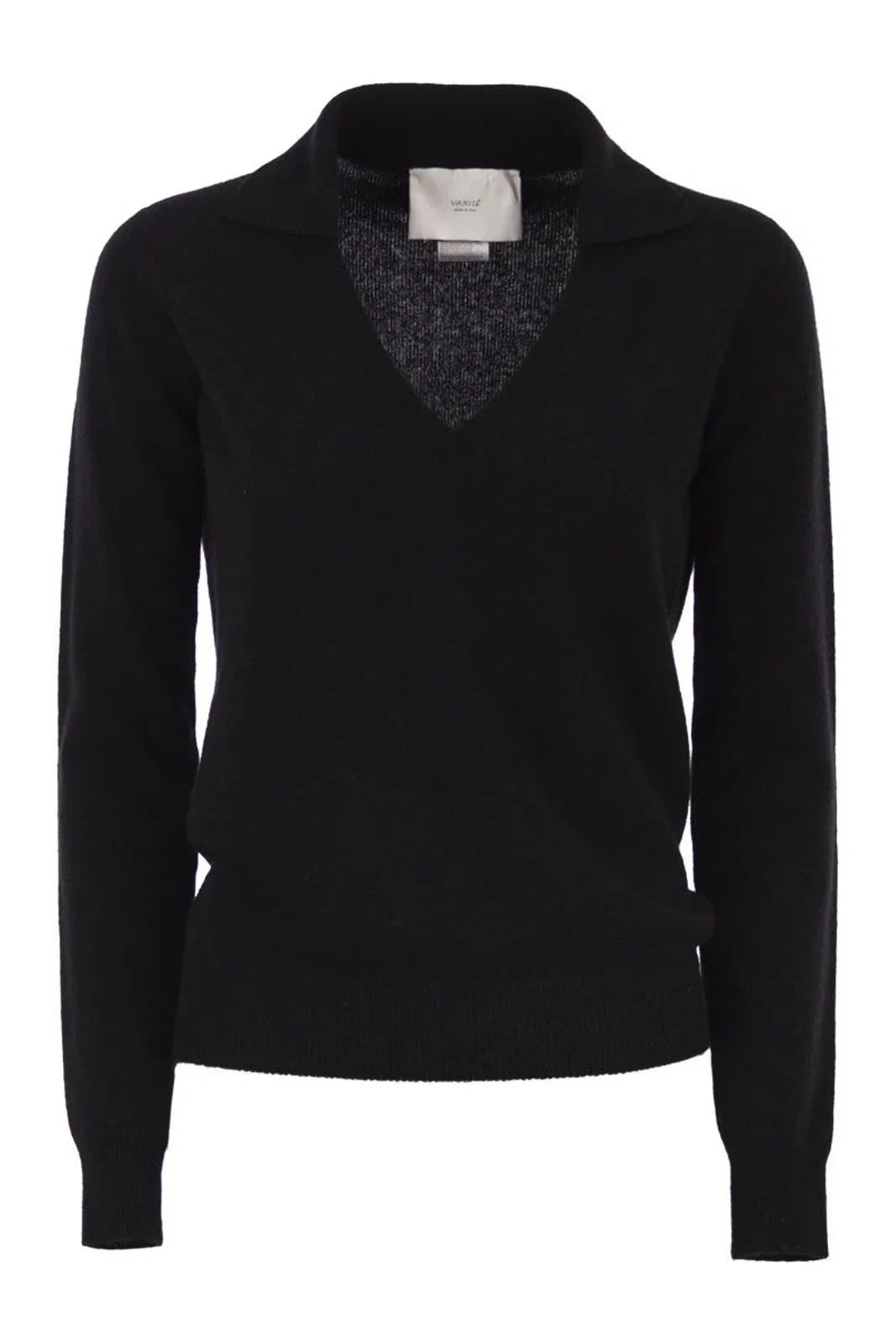 Vanisé Patty - V-Neck Jumper With Polo Collar