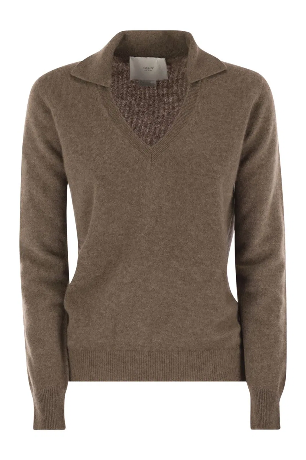 Vanisé Patty - V-Neck Jumper With Polo Collar