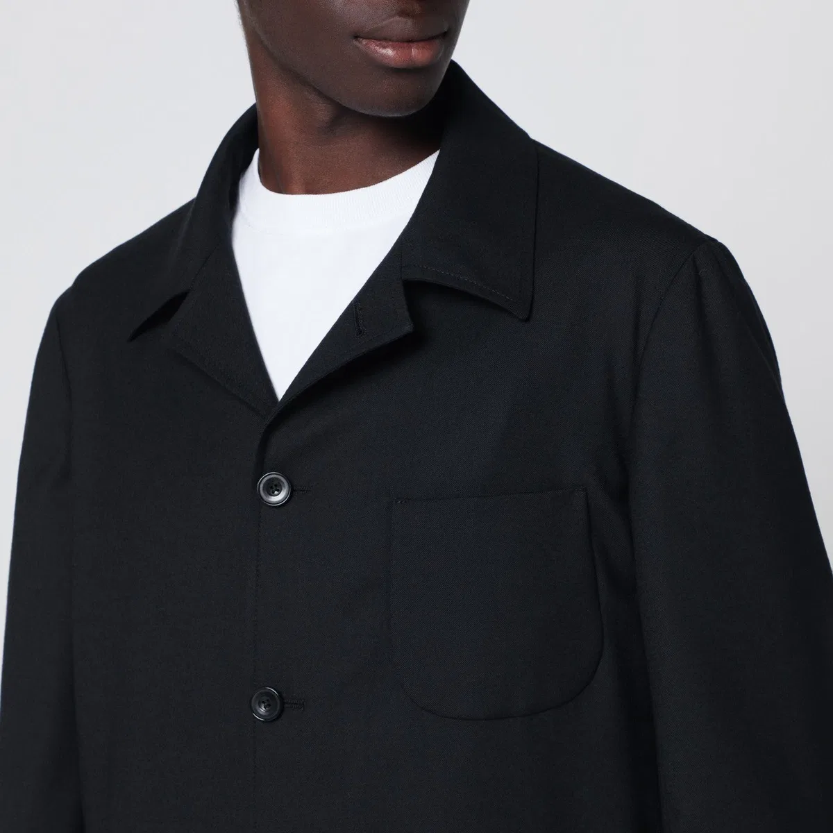 Santaniello Black Single-Breasted Suit In Wool Blend