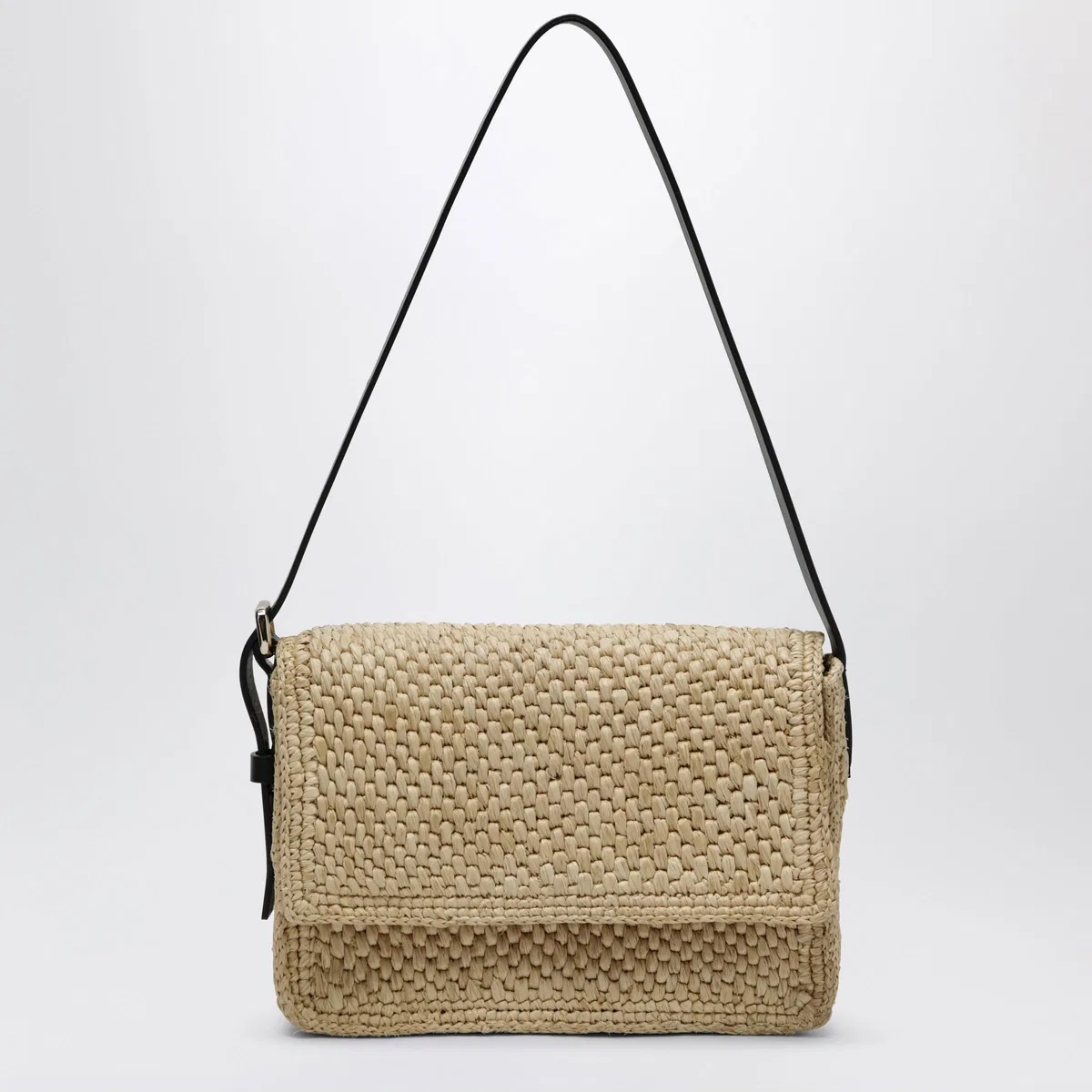Manebí Raffia And Leather Shoulder Bag