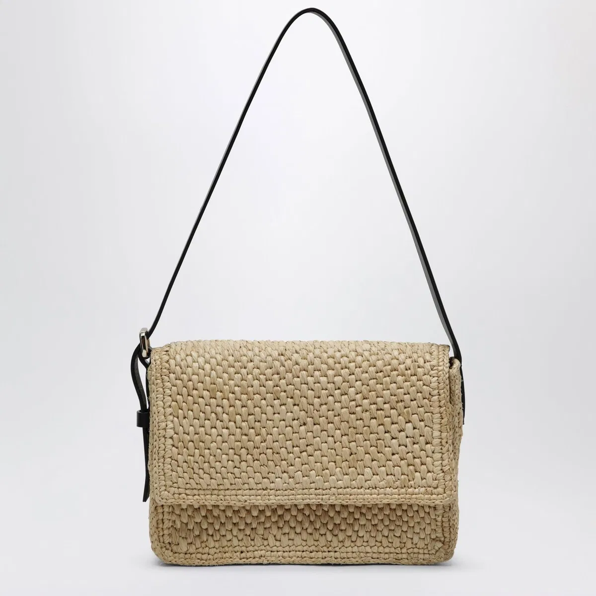 Manebí Manebi Raffia And Leather Shoulder Bag