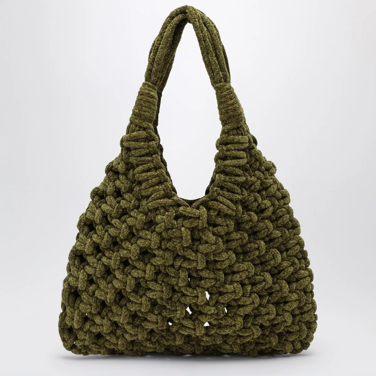 Hibourama Vannifique Big Bag In Khaki Velvet
