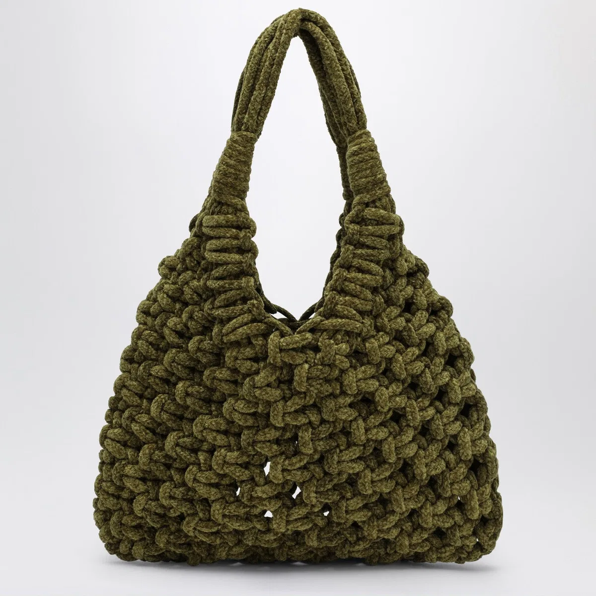 Hibourama Vannifique Big Bag In Khaki Velvet